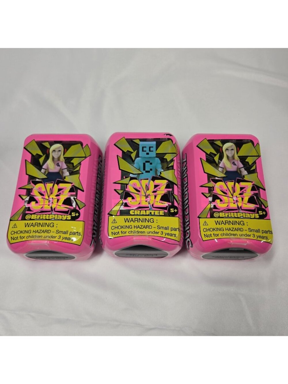 SBZ Screen Breakz Figures Lot of 3 Craftee & Britt Plays